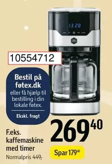 Kaffemaskine Med Timer