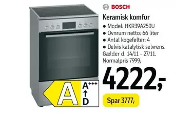 Bosch - Keramisk komfur