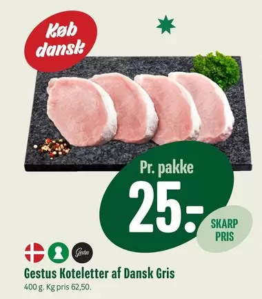 Koteletter af Dansk Gris