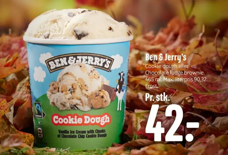 Ben & Jerry's - Cookie dough eller Chocolate fudige brownie