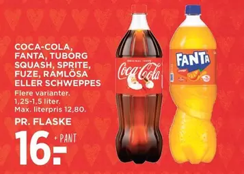 Coca Cola - COCA-COLA, FANTA, TUBORG SQUASH, SPRITE, FUZE, RAMLÖSA ELLER SCHWEPPES
