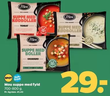 Suppe med fyld