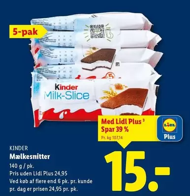 Kinder - Mælkesnitter