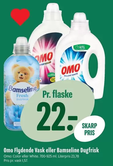 Flydende Vask eller Bamseline Dugfrisk