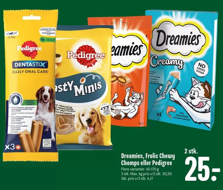 Frolic Chewy Chomps eller Pedigree