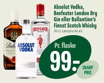 Vodka, London Dry Gin eller Finest Scotch Whisky