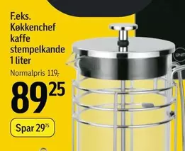 Køkkenchef kaffe stempelkande