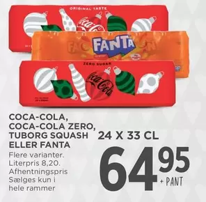 Coca Cola - COCA-COLA, COCA-COLA ZERO, TUBORG SQUASH ELLER FANTA