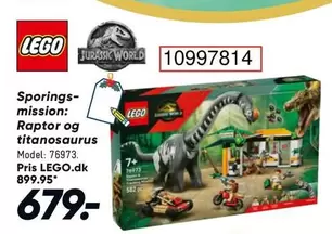 Lego - Raptor og titanosaurus