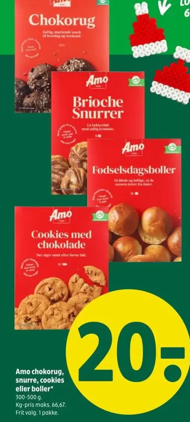 Chokorug, snurre, cookies eller boller