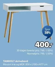 TAMHOLT skrivebord