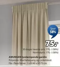 AMUNGEN lysdæmpende gardin