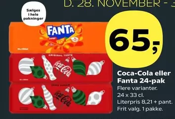 Coca Cola - Coca-Cola eller Fanta 24-pak