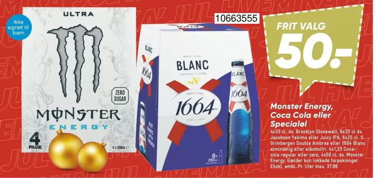 Coca Cola - Monster Energy, eller Specialel