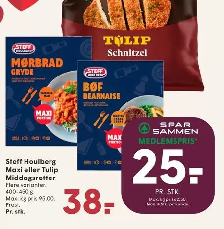 Maxi eller Tulip Middagsretter