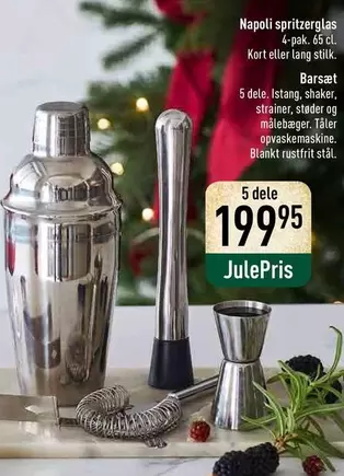 Kort - Napoli spritzerglas, Barsæt