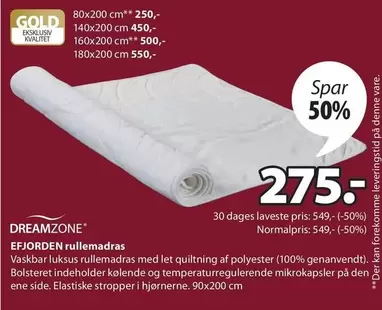 Den - EFJORDEN rullemadras