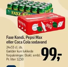 Coca Cola - Kondi, Max eller sodavand