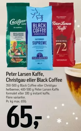 Kaffe, Christgau eller Black Coffee