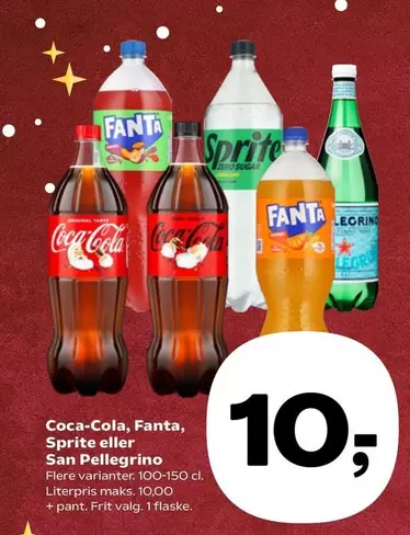 Coca Cola - Fanta, Sprite eller San Pellegrino
