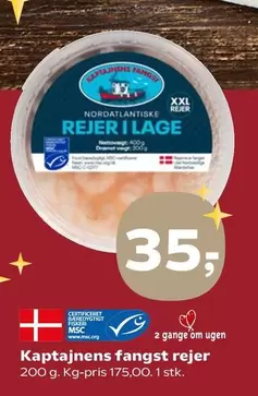 Kaptajnens fangst rejer