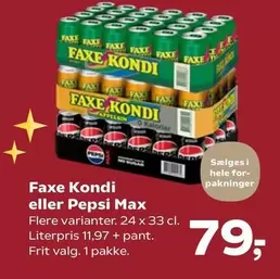 Faxe - Kondi eller Pepsi Max