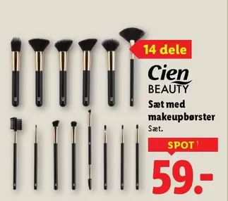 Sæt med makeupbørster