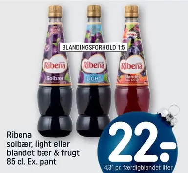 solbær, light eller blandet bær & frugt