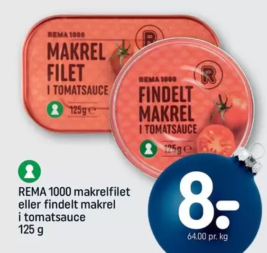 Makrelfilet Eller Findelt Makrel I Tomatsauce