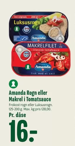 Den - Rogn eller Makrel i Tomatsauce