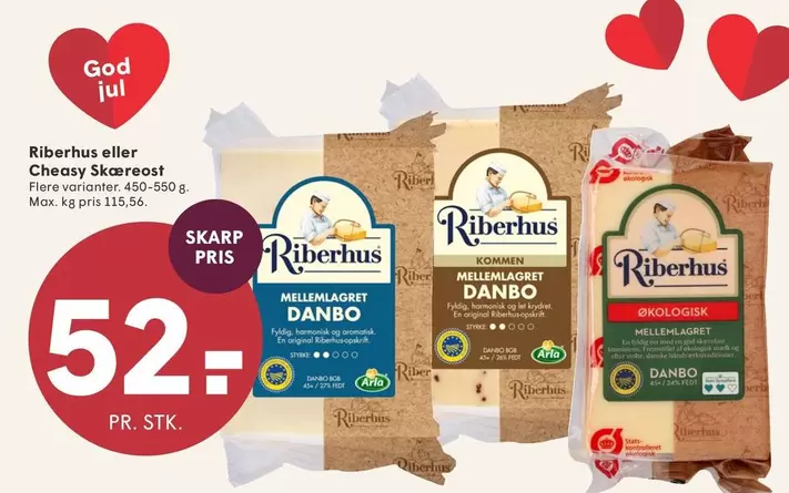 Arla - Riberhus eller Cheasy Skæreost