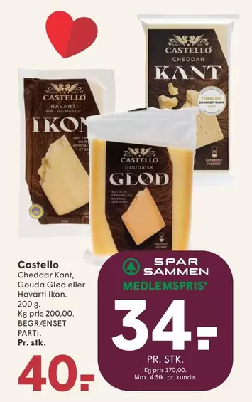 Cheddar Kant, Gouda Glød eller Havarti Ikon