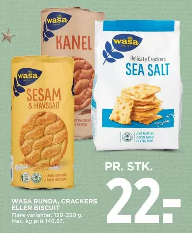 RUNDA, CRACKERS ELLER BISCUIT