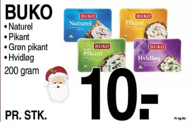 Naturel, Pikant, Grøn pikant, Hvidløg