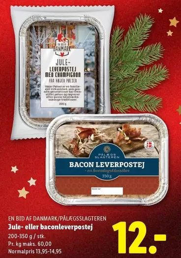Jule- eller baconleverpostej