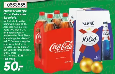 Coca Cola - Monster Energy, eller Specialal