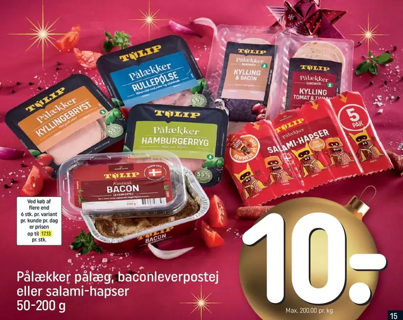 Pålækker pålæg, baconleverpostej eller salami-hapser