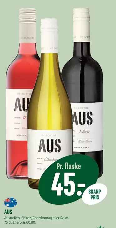 Australien, Shiraz, Chardonnay eller Rosé