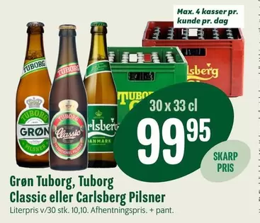 Carlsberg - Grøn Tuborg, Tuborg Classic eller Pilsner