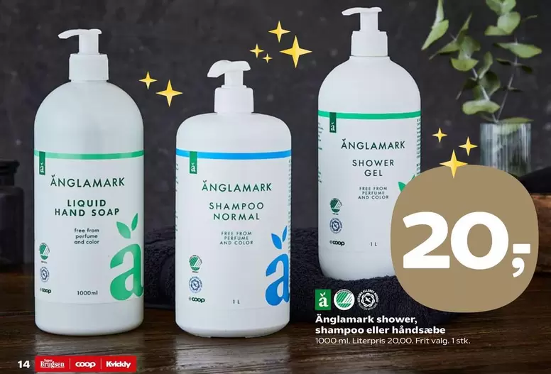 shower, shampoo eller håndsæbe