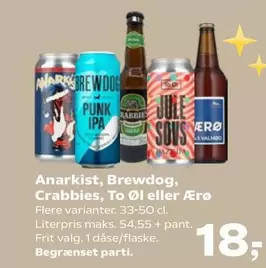 Crabbies, To Øl eller Ærø