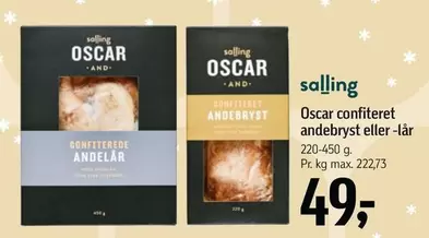 confiteret andebryst eller -lår