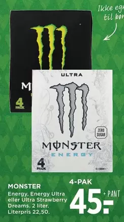 Monster - Energy, Energy Ultra eller Ultra Strawberry Dreams