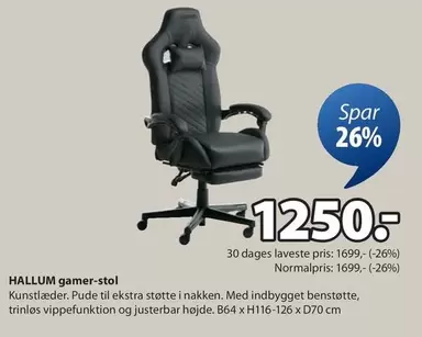 HALLUM gamer-stol