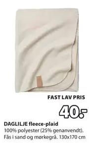 DAGLILJE fleece-plaid