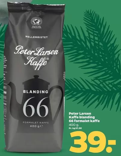 Kaffe blanding 66 formalet kaffe