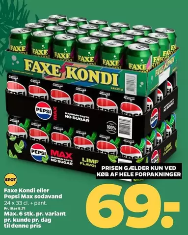 Faxe - Kondi eller Max sodavand