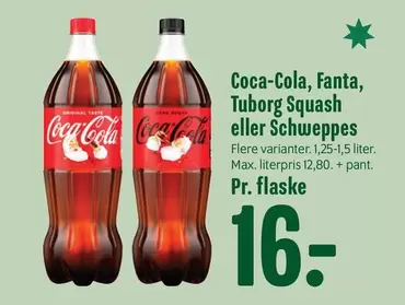 Coca Cola - Fanta, Tuborg Squash eller Schweppes