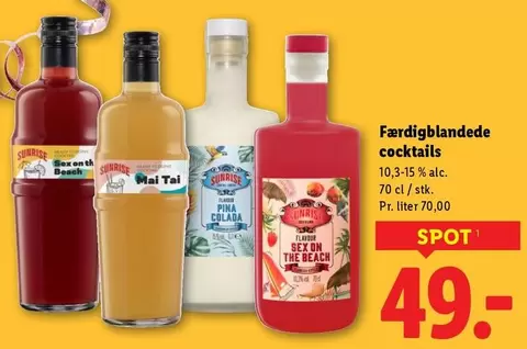 Færdigblandede cocktails