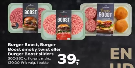 Burger Boost, Burger Boost smoky twist eller Burger Boost sliders